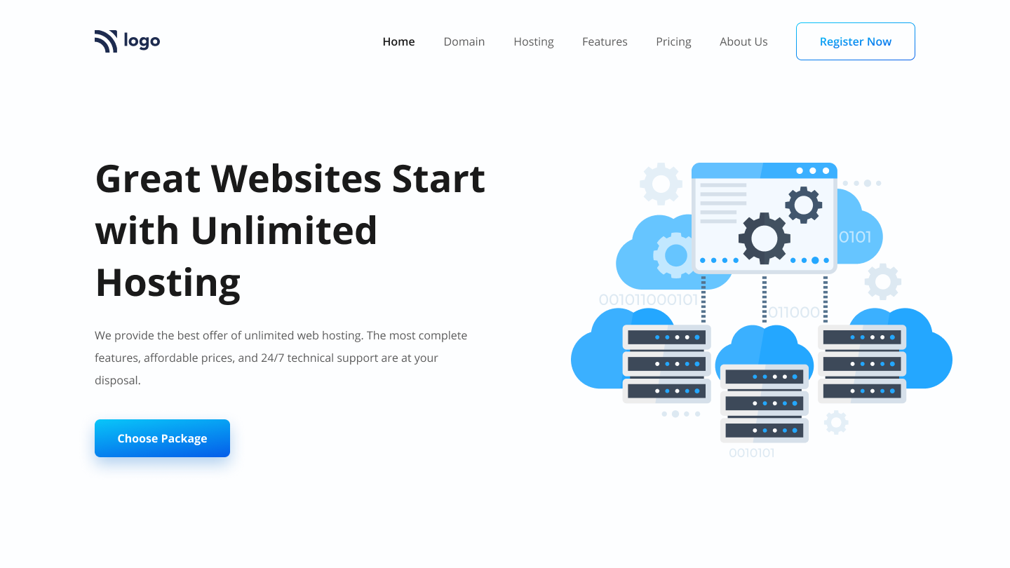 Hosting Landing Page